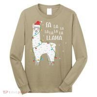 Fa La La Llama Christmas Lllama Essential Long Sleeve Shirt thumb 0
