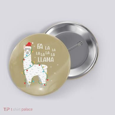 Fa La La Llama Christmas Lllama Essential Button