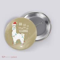 Fa La La Llama Christmas Lllama Essential Button thumb 0