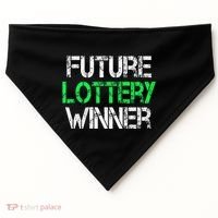 Funny Lottery Lover Scratch Off Future Lottery Winner USA-Made Doggie Bandana thumb 0