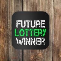 Funny Lottery Lover Scratch Off Future Lottery Winner Coaster thumb 0