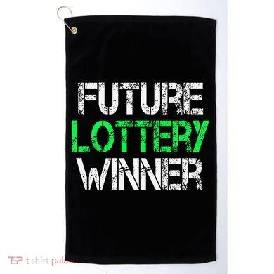 Funny Lottery Lover Scratch Off Future Lottery Winner Golf Towel