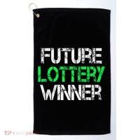 Funny Lottery Lover Scratch Off Future Lottery Winner Golf Towel thumb 0