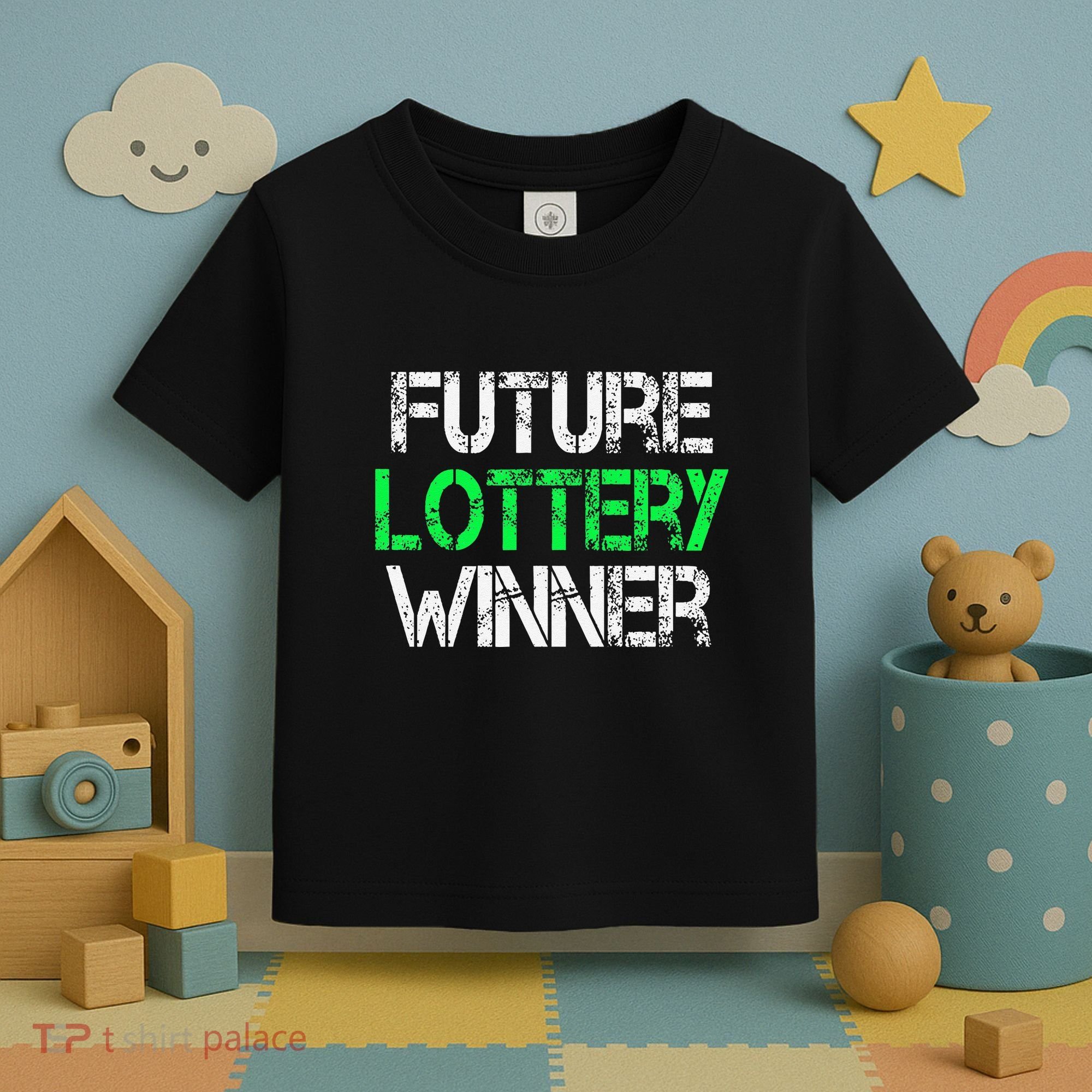 Funny Lottery Lover Scratch Off Future Lottery Winner Toddler T-Shirt
