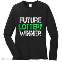 Funny Lottery Lover Scratch Off Future Lottery Winner Women's Long Sleeve Shirt thumb 0
