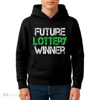 Funny Lottery Lover Scratch Off Future Lottery Winner Kids Hoodie thumb 4