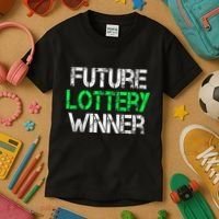 Funny Lottery Lover Scratch Off Future Lottery Winner Kids T-Shirt thumb 3