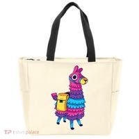 Funny Loot Llama Pinata With Yellow Saddlebag Tote Bag thumb 0