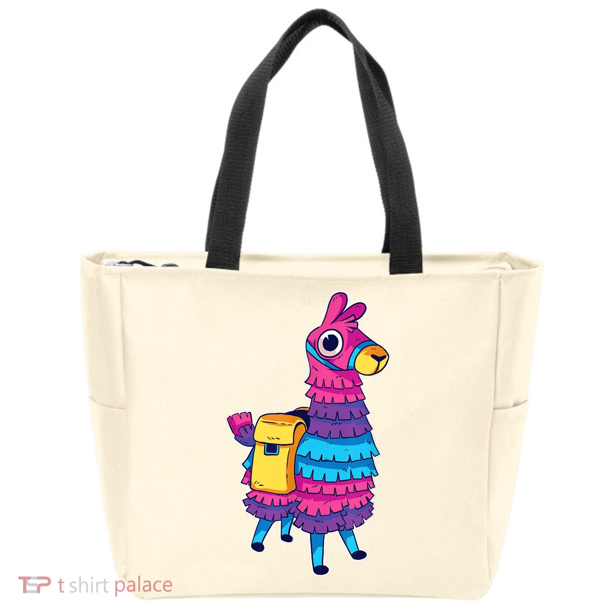 Funny Loot Llama Pinata With Yellow Saddlebag Tote Bag