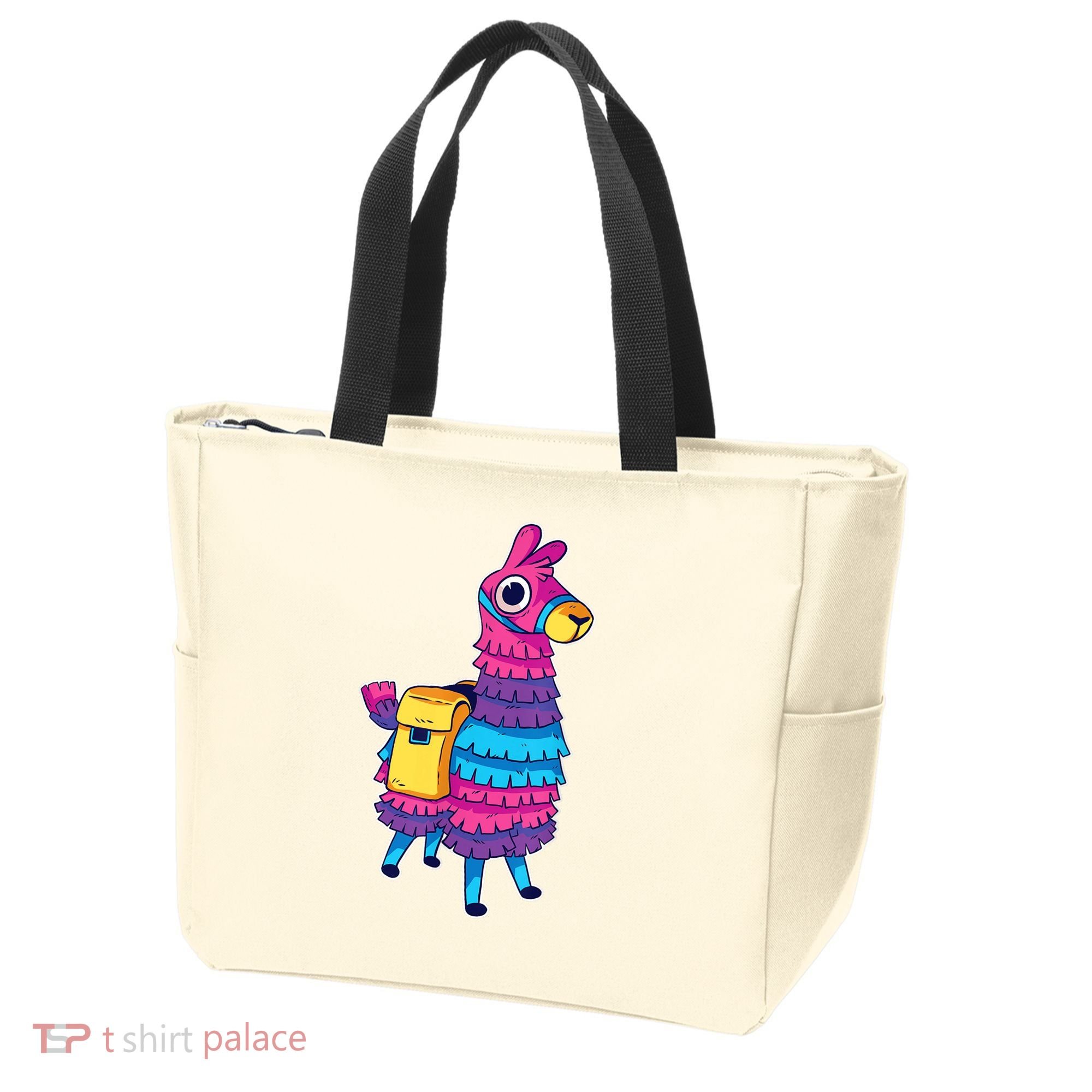 Funny Loot Llama Pinata With Yellow Saddlebag Tote Bag