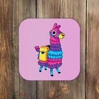 Funny Loot Llama Pinata With Yellow Saddlebag Coaster thumb 0