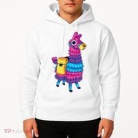 Funny Loot Llama Pinata With Yellow Saddlebag Hoodie thumb 2