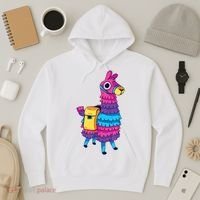Funny Loot Llama Pinata With Yellow Saddlebag Hoodie thumb 3