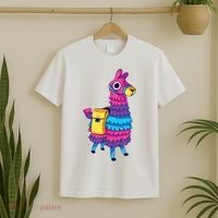 Funny Loot Llama Pinata With Yellow Saddlebag T-Shirt thumb 2