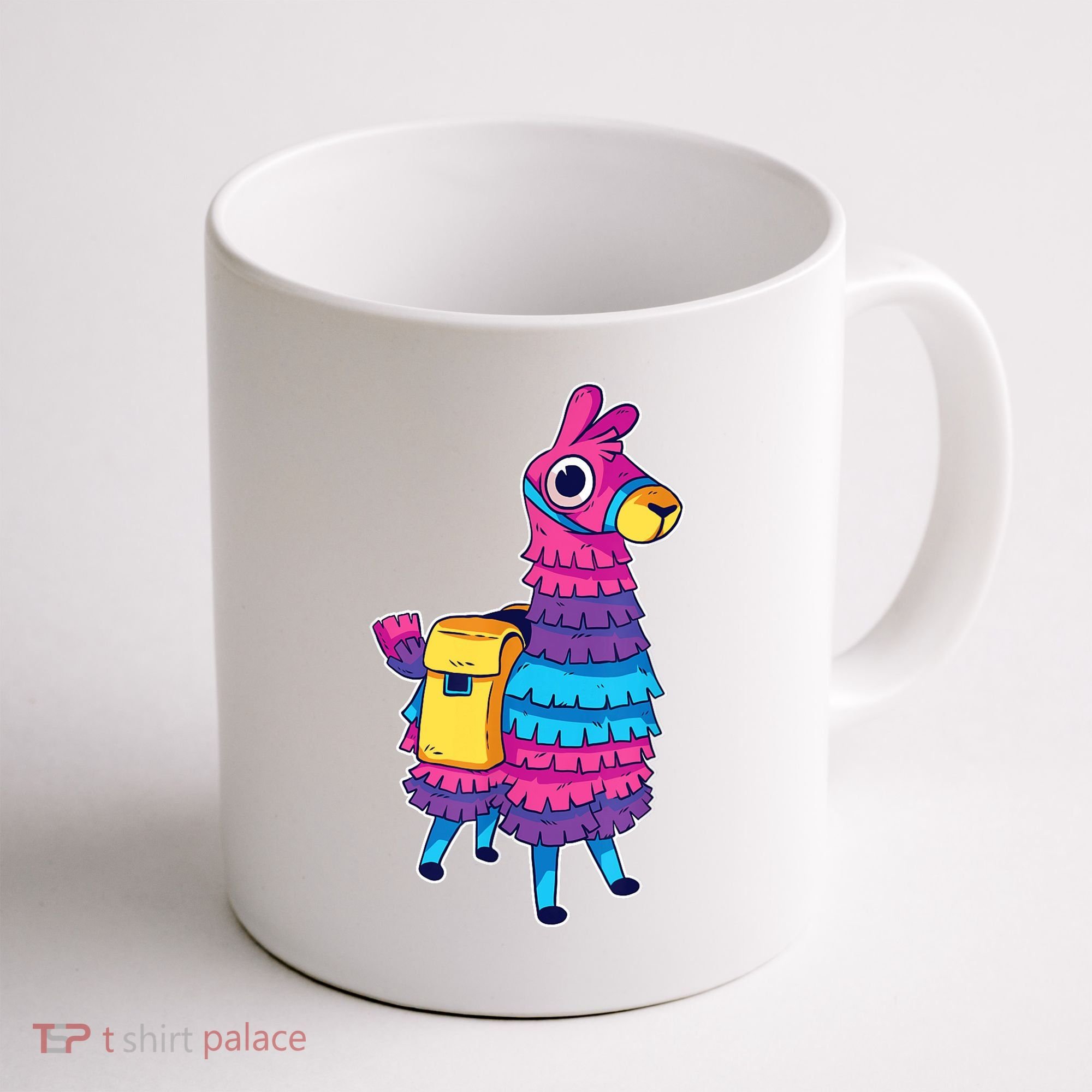 Funny Loot Llama Pinata With Yellow Saddlebag Coffee Mug