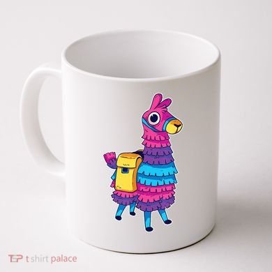 Funny Loot Llama Pinata With Yellow Saddlebag Coffee Mug