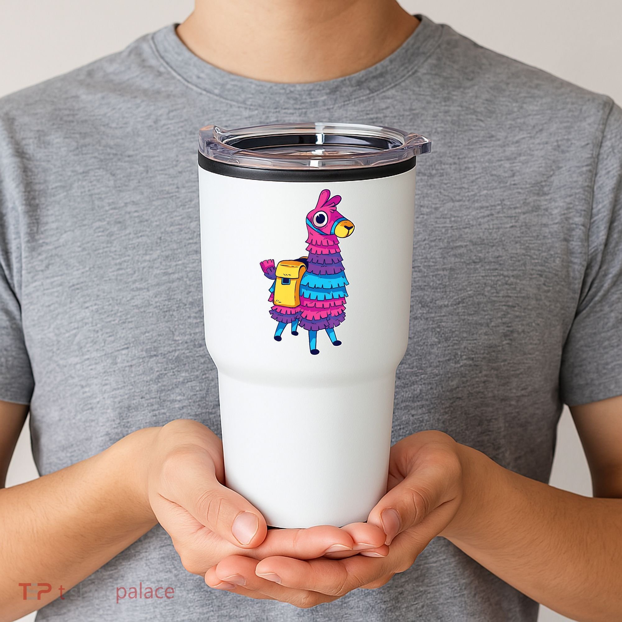 Funny Loot Llama Pinata With Yellow Saddlebag Tumbler