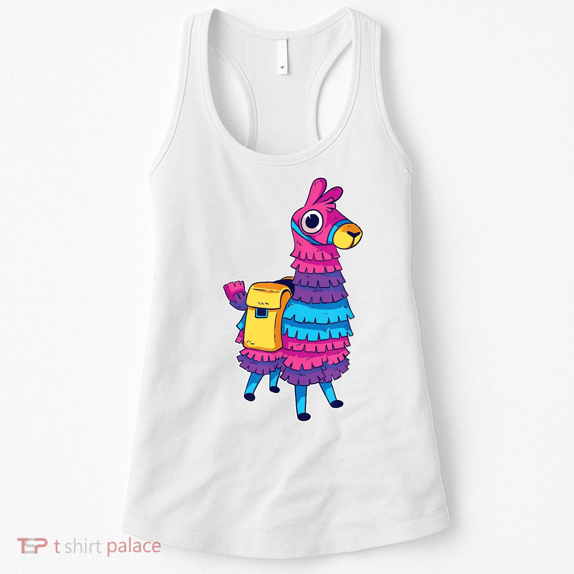 Funny Loot Llama Pinata With Yellow Saddlebag Women's Tank Top