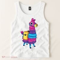 Funny Loot Llama Pinata With Yellow Saddlebag Tank Top thumb 2