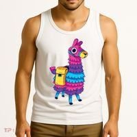 Funny Loot Llama Pinata With Yellow Saddlebag Tank Top thumb 3