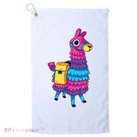 Funny Loot Llama Pinata With Yellow Saddlebag Golf Towel thumb 0