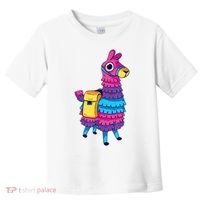 Funny Loot Llama Pinata With Yellow Saddlebag Toddler T-Shirt thumb 0