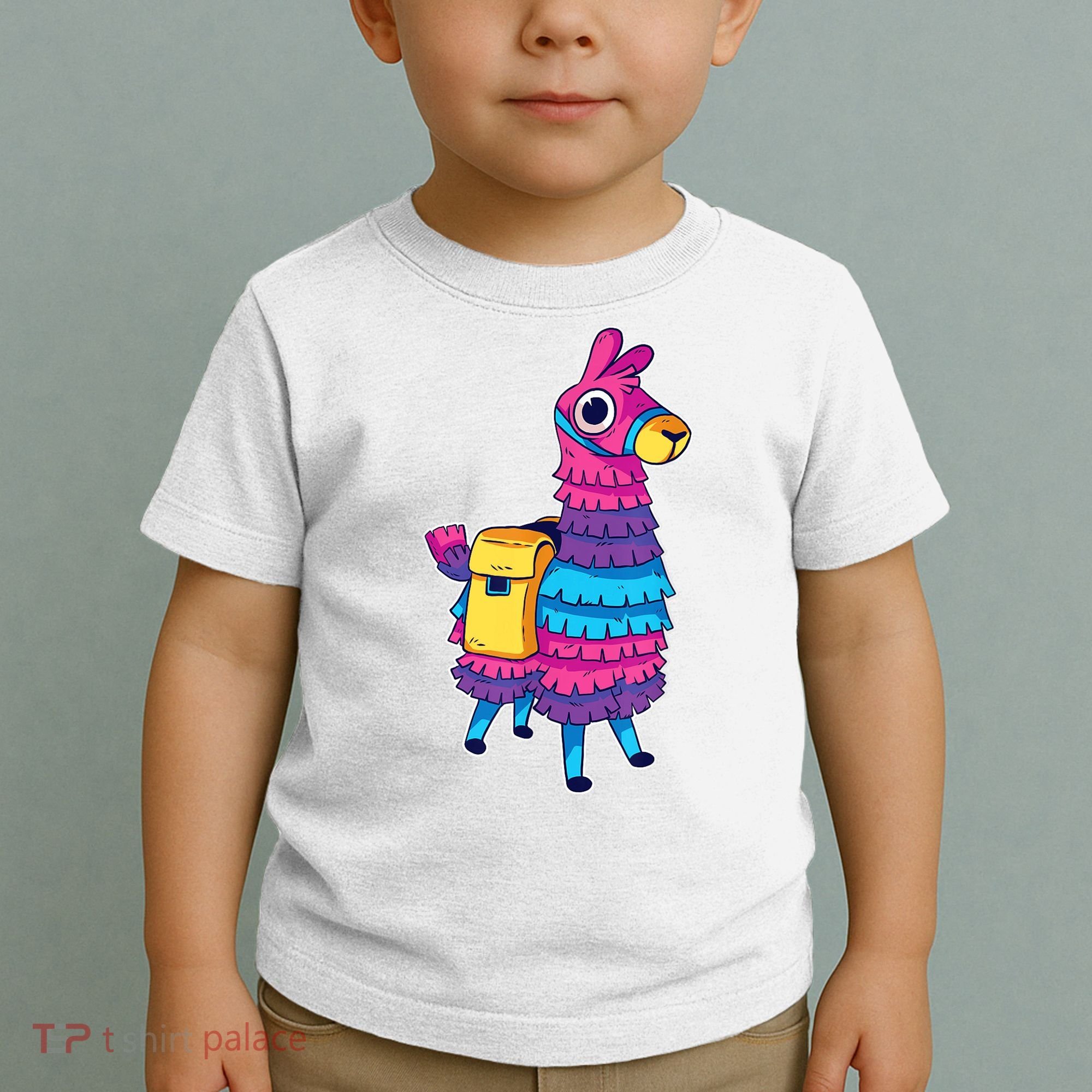 Funny Loot Llama Pinata With Yellow Saddlebag Toddler T-Shirt
