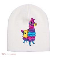 Funny Loot Llama Pinata With Yellow Saddlebag Short Acrylic Beanie thumb 0