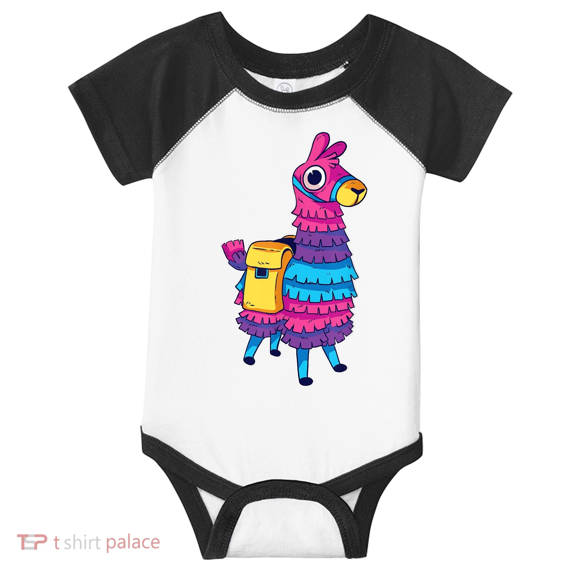 Funny Loot Llama Pinata With Yellow Saddlebag Infant Baby Jersey Bodysuit