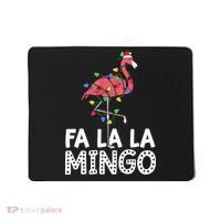 Fa La La Mingo Flamingo Christmas Tree Lights Tropical Xmas Mousepad thumb 0