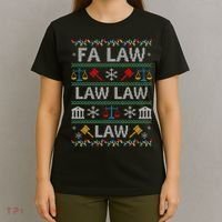 Fa Law Law Vintage Lawyer Ugly Christmas Sweater T-Shirt thumb 4