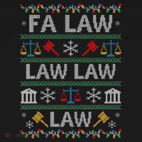 Fa Law Law Vintage Lawyer Ugly Christmas Sweater T-Shirt thumb 7