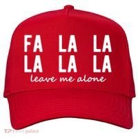 Fa La La La La Leave Me Alone Funny Christmas Five-Panel Snapback Cap thumb 0