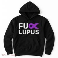 Fuck Lupus Lupus Awareness Month Purple Ribbon Hoodie thumb 0