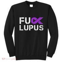 Fuck Lupus Lupus Awareness Month Purple Ribbon Sweatshirt thumb 0