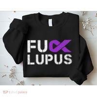Fuck Lupus Lupus Awareness Month Purple Ribbon Sweatshirt thumb 2