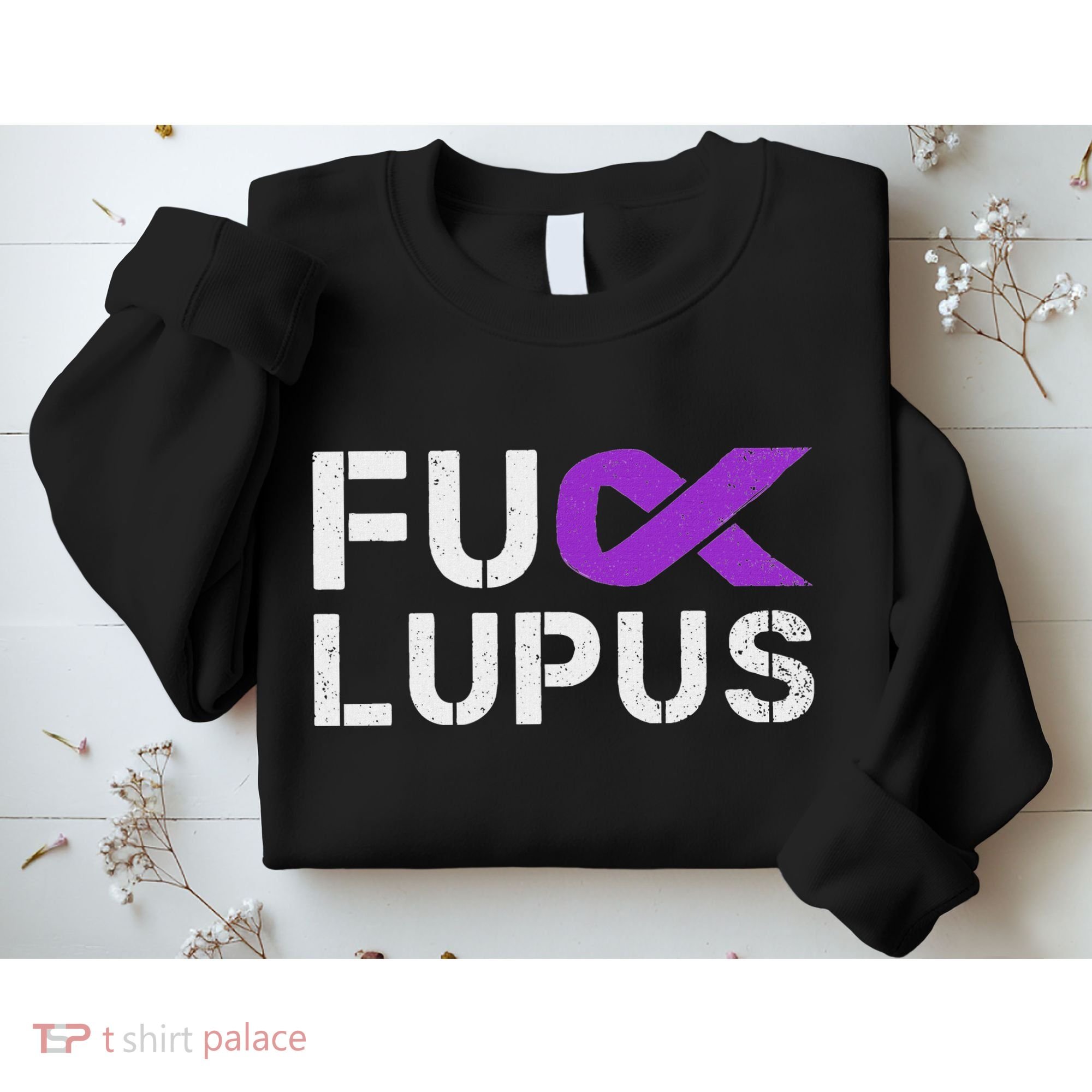 Fuck Lupus Lupus Awareness Month Purple Ribbon Sweatshirt