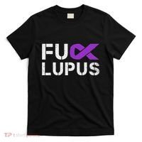 Fuck Lupus Lupus Awareness Month Purple Ribbon T-Shirt thumb 0