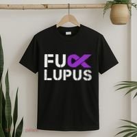 Fuck Lupus Lupus Awareness Month Purple Ribbon T-Shirt thumb 2