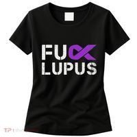 Fuck Lupus Lupus Awareness Month Purple Ribbon Women's T-Shirt thumb 0