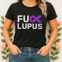 Fuck Lupus Lupus Awareness Month Purple Ribbon Women's T-Shirt thumb 2