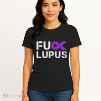 Fuck Lupus Lupus Awareness Month Purple Ribbon Women's T-Shirt thumb 4