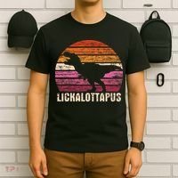 Funny Lesbian Lickalottapus Dinosaurs LGBTQ Pride Flag Retro T-Shirt thumb 6