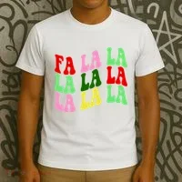 Fa La La Groovy Christmas T-Shirt thumb 3