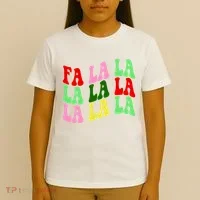 Fa La La Groovy Christmas T-Shirt thumb 4