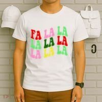 Fa La La Groovy Christmas T-Shirt thumb 6