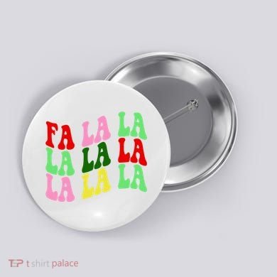 Fa La La Groovy Christmas Button