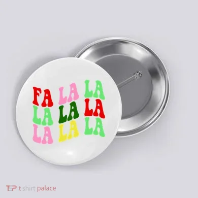 Fa La La Groovy Christmas Button