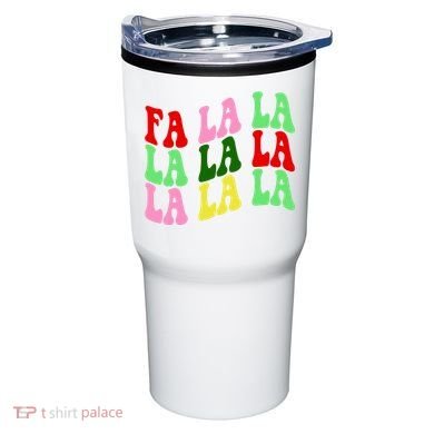 Fa La La Groovy Christmas Tumbler