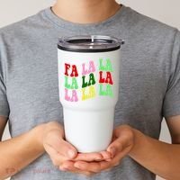 Fa La La Groovy Christmas Tumbler thumb 2
